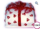 Праздничный торт №124 «Коробка с сердцами»