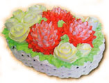 Торт "Магия цветов - Корзина с хризантемами"